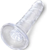 King clear pene realístico 15.5 cm transparente