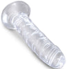 King clear pene realístico 15.5 cm transparente