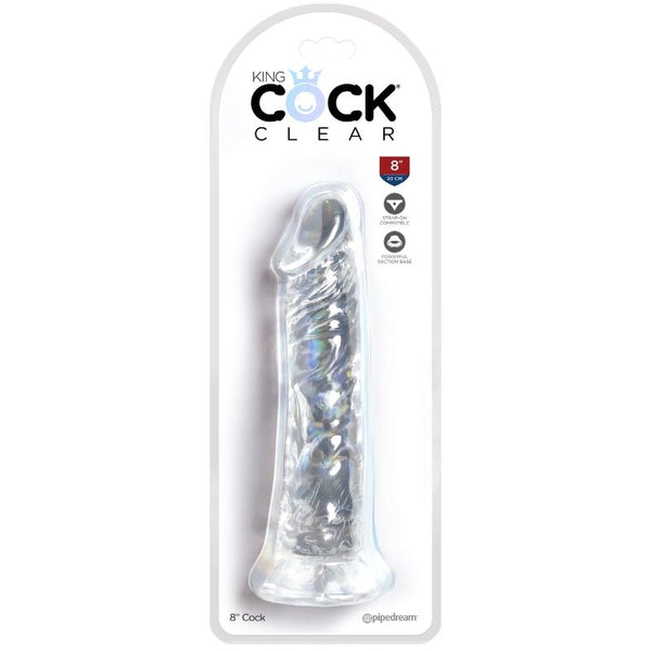 King clear pene realístico 19.7 cm transparente