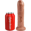 King pene realístico con prepucio 17.8 cm caramelo