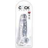 King clear pene realístico con testículos 16.5 cm transparente