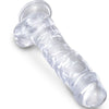 King clear pene realístico con testículos 16.5 cm transparente