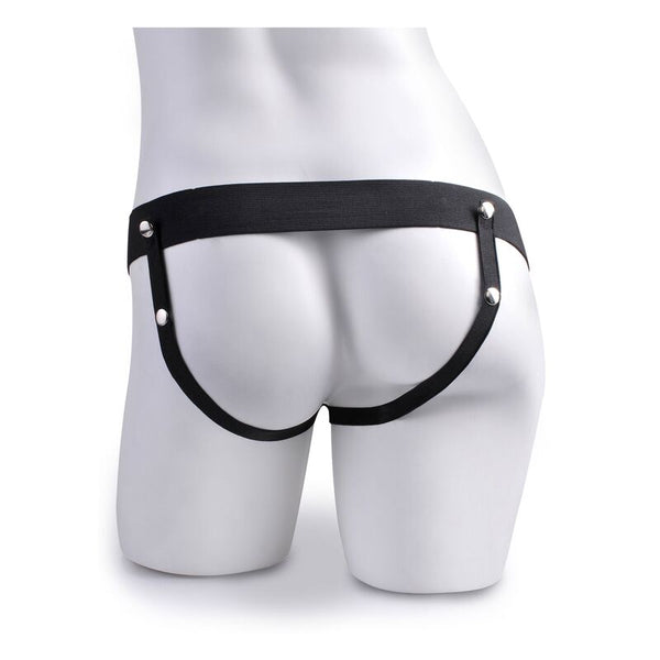 Fetish arnés ajustable pene realístico con testículos squirting 19 cm