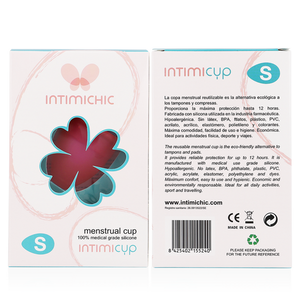 Intimichic copa menstrual silicona medica talla s