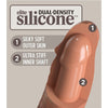King élite dildo realístico silicona 17.8 cm caramelo