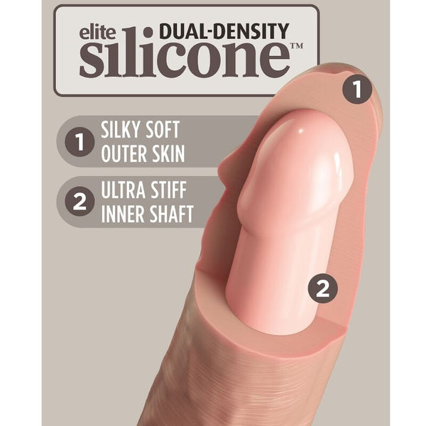 King élite dildo realístico silicona 20.3 cm