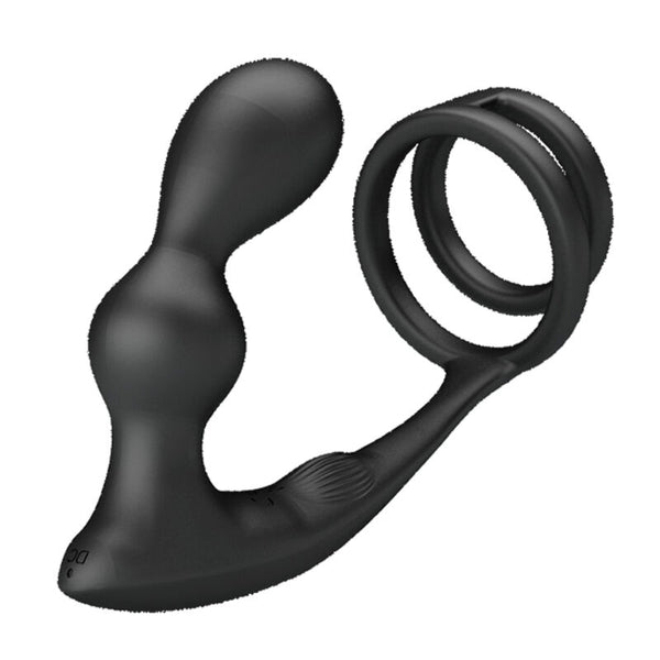 Pretty marshall anillo para pene con plug anal vibratorio y control remoto