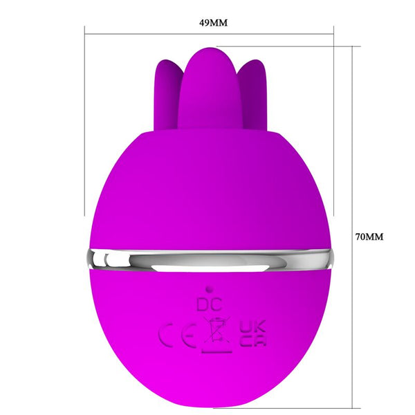 Gemini ball vibrador de silicona redondo morado