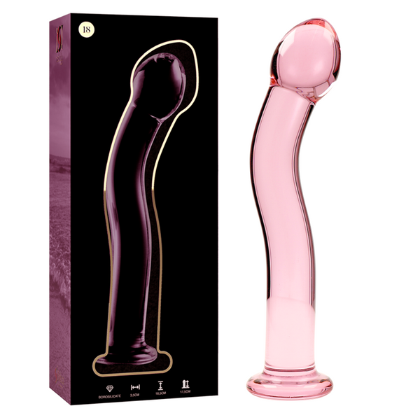 Nebula modelo 18 dildo cristal rosa 18.5 cm o 3.5 cm