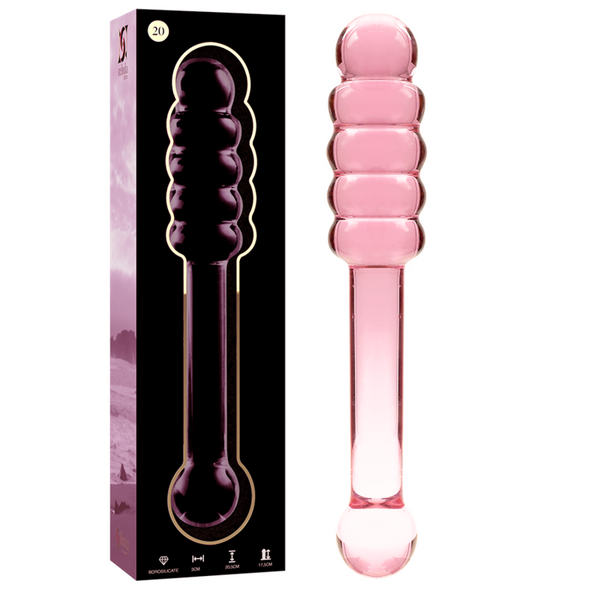 Nebula modelo 20 dildo cristal rosa 20.5 cm o 3 cm