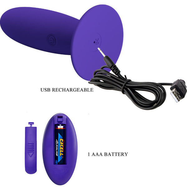 Youth plug anal vibrador control remoto violeta