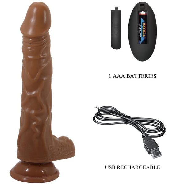 Bodach vibrador realista con ventosa control remoto