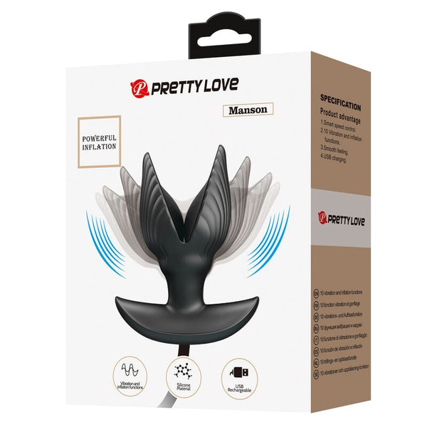 Pretty plug anal inflable y recargable