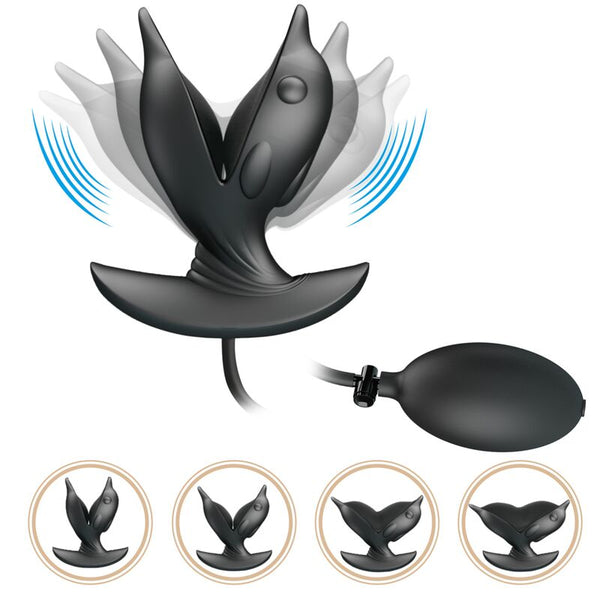 Pretty plug anal delfin inflable y recargable
