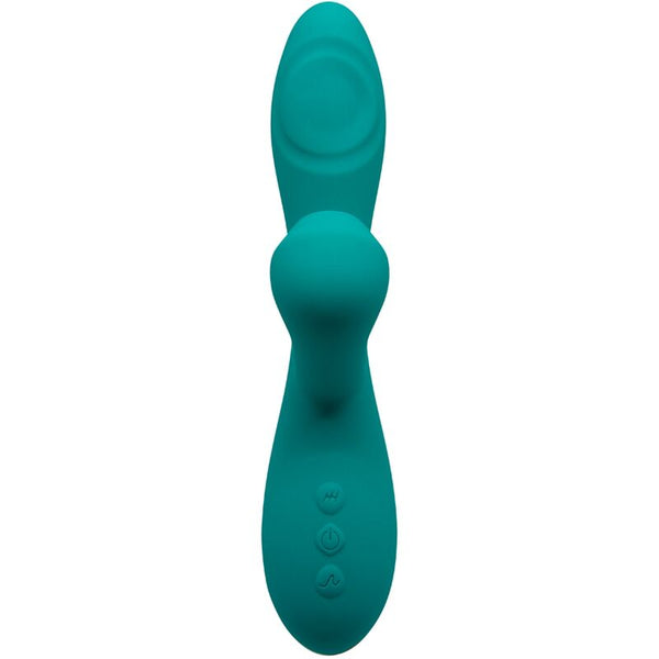 Vibrador y succionador caribbean shine azul