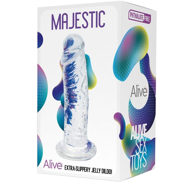 Alive majestic pene realístico transparente 14.7 cm