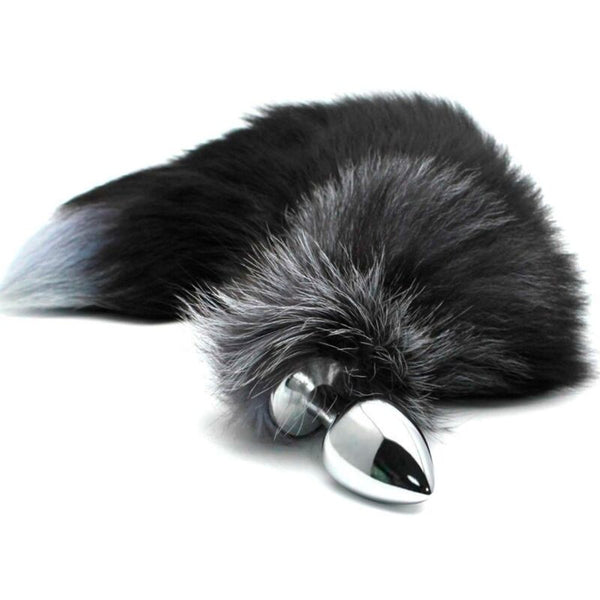 Alive anal pleasure plug metal cola de zorro talla m
