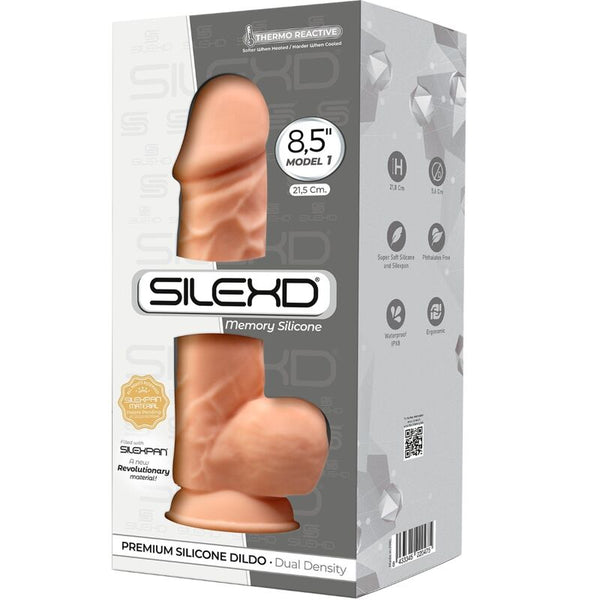 Silexd modelo 1 pene realístico silicona premium silexpan 21.5 cm