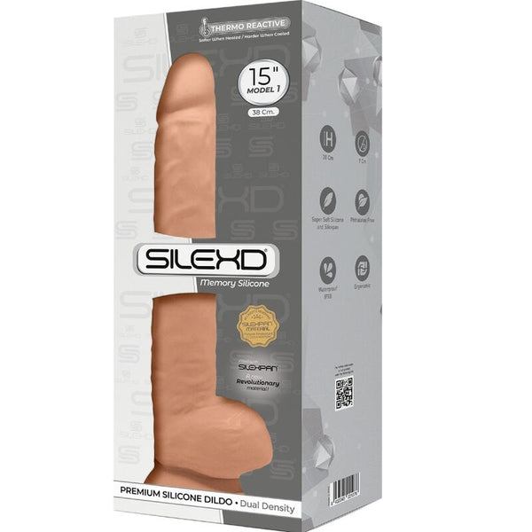 Silexd modelo 1 pene realístico silicona premium silexpan 38 cm