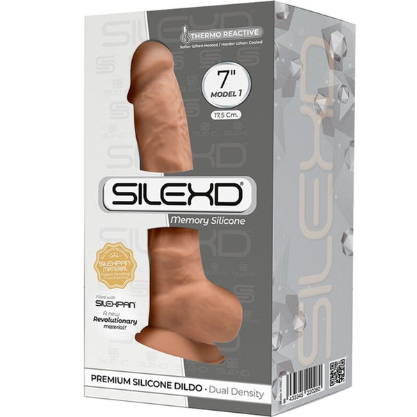 Silexd modelo 1 pene realístico silicona premium silexpan caramelo 17.5 cm