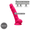 Silexd modelo 1 pene realístico silicona premium silexpan fucsia 17.5 cm
