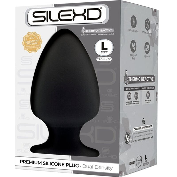 Silexd modelo 1 plug anal silicona premium silexpan premium termorreactivo talla l