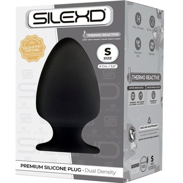 Silexd modelo 1 plug anal silicona premium silexpan premium termorreactivo talla s