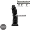Silexd modelo 2 pene realístico silicona premium silexpan negro 15 cm