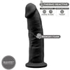 Silexd modelo 2 pene realístico silicona premium silexpan negro 23 cm
