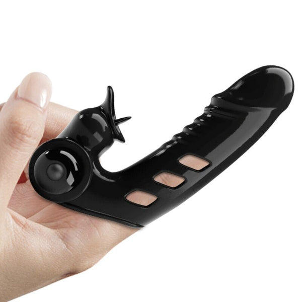 Corbin funda dedo vibrador negro