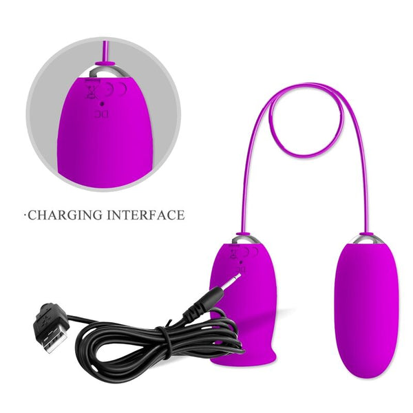 Daisy huevo dual vibrador recargable morado
