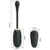Doreen huevo vibrador de lujo recargable negro control remoto