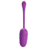 Huevo vibrador con textura marina recargable morado