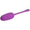 Huevo vibrador con textura marina recargable morado