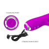 Rachel vibrador recargable con succionador morado