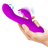 Rachel vibrador recargable con succionador morado
