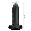 Vance funda dedo vibrador conejo negro