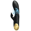 Vibrador de lujo bañado en oro recargable negro