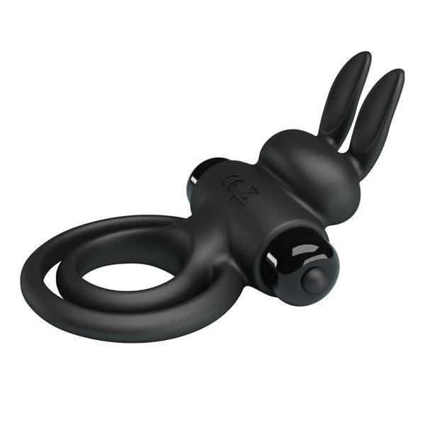 Anillo vibrador iii conejo para pene negro