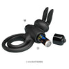 Anillo vibrador iii conejo para pene negro