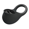 Anillo vibrador para pene con lengua negro