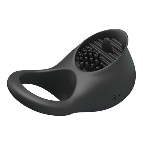 Anillo vibrador para pene con lengua negro