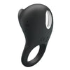 Anillo vibrador para pene con lengua negro