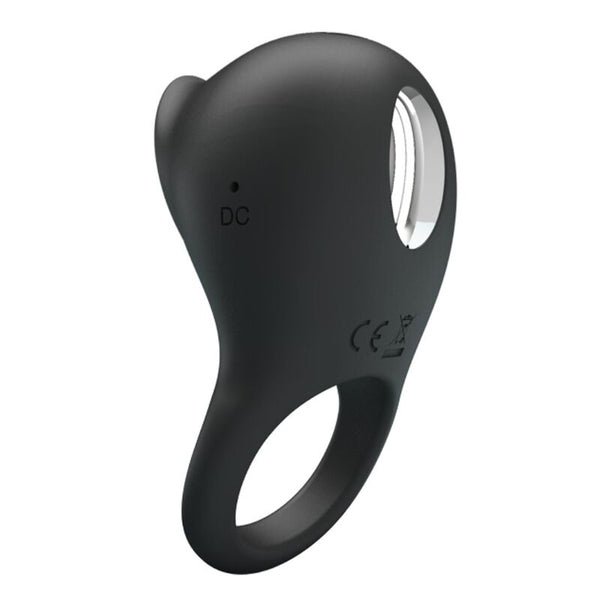Anillo vibrador para pene con lengua negro