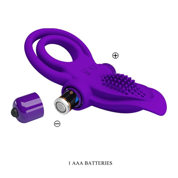 Anillo vibrador para pene morado