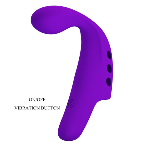 Gorgon vibrador de dedo recargable morado