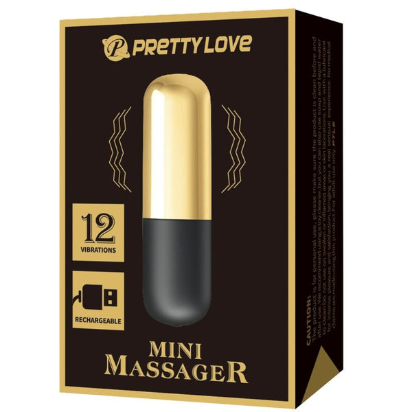 Bala vibrador recargable dorado