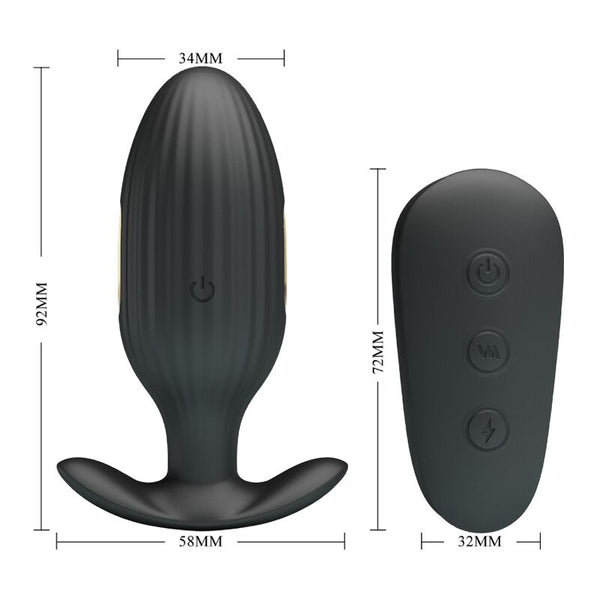 Kelly plug anal vibrador recargable negro