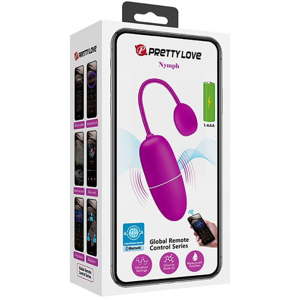 Nymph huevo vibrador controlado por app violeta
