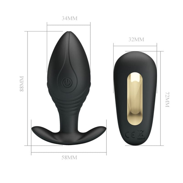 Regina plug anal vibrador recargable negro